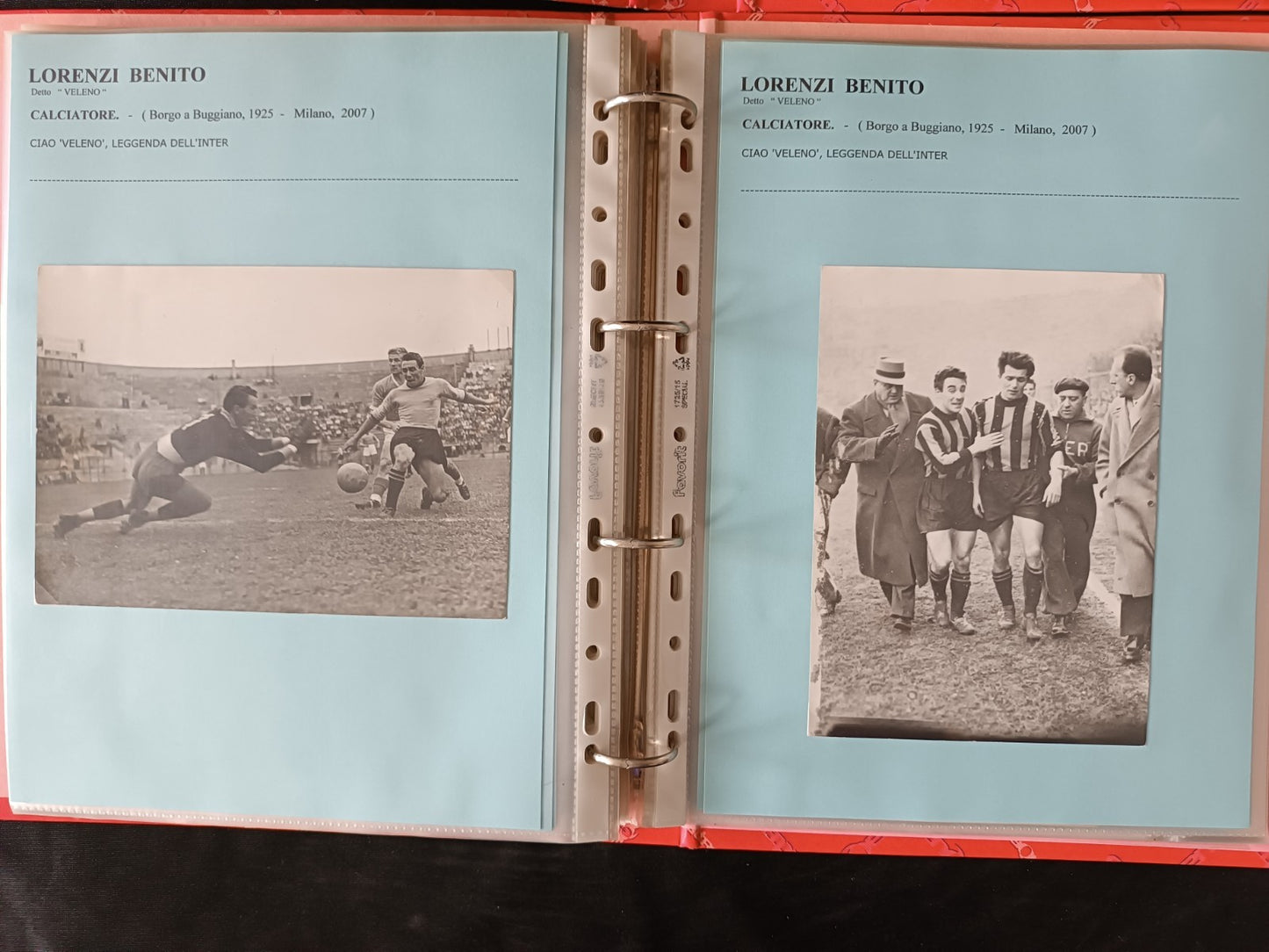 Collezione 314 foto orginali Lorenzi Benito Inter