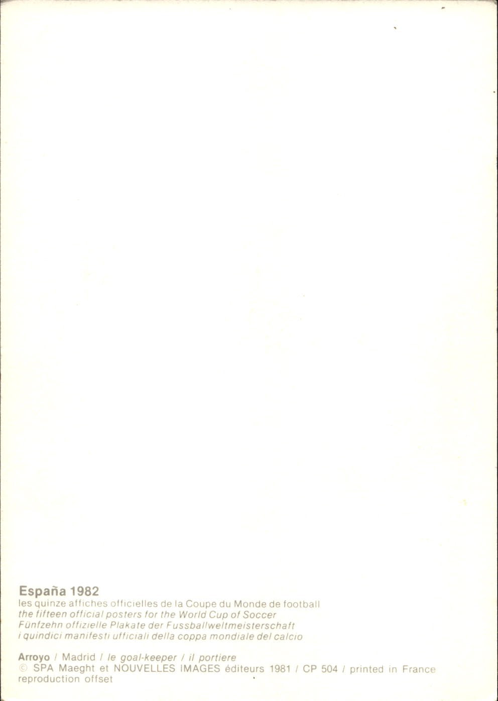 cartolina calciatori Espana 83 Madrid