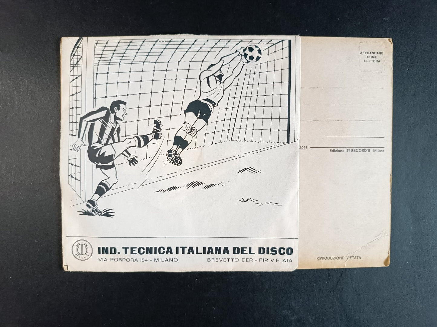 cartolina con disco 45 giri AUDIOVISIONE Inter