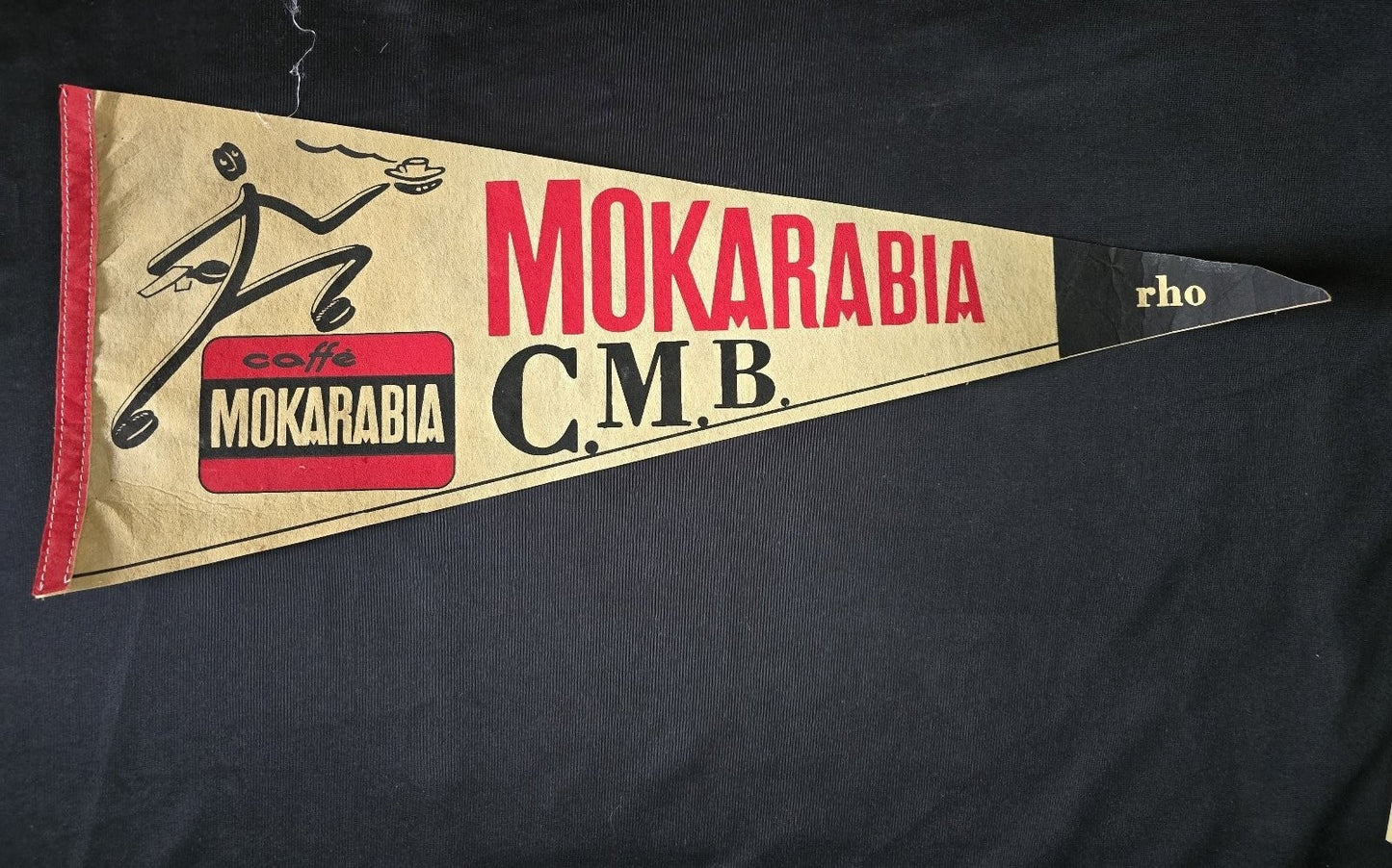 Gagliardetto Pennant Mokarabia C.M.B. Rho Basket FIP originale oltre 60cm