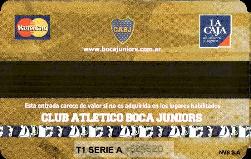 biglietto stadio BOCA JRS VS ROSARIO CENTRAL 2003 INTERCONTINENTAL 78 N 10404