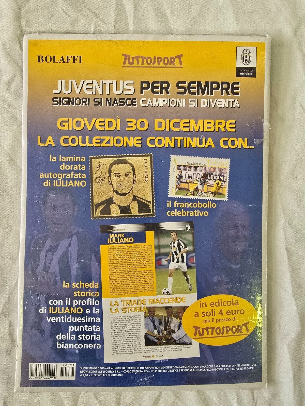 medaglia Juventus per sempre Tuttosport Bolaffi nr 21 Birindelli sigillata