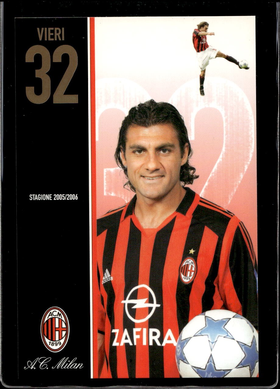 Cartolina A.C Milan Christian Vieri stagione 2005/2006
