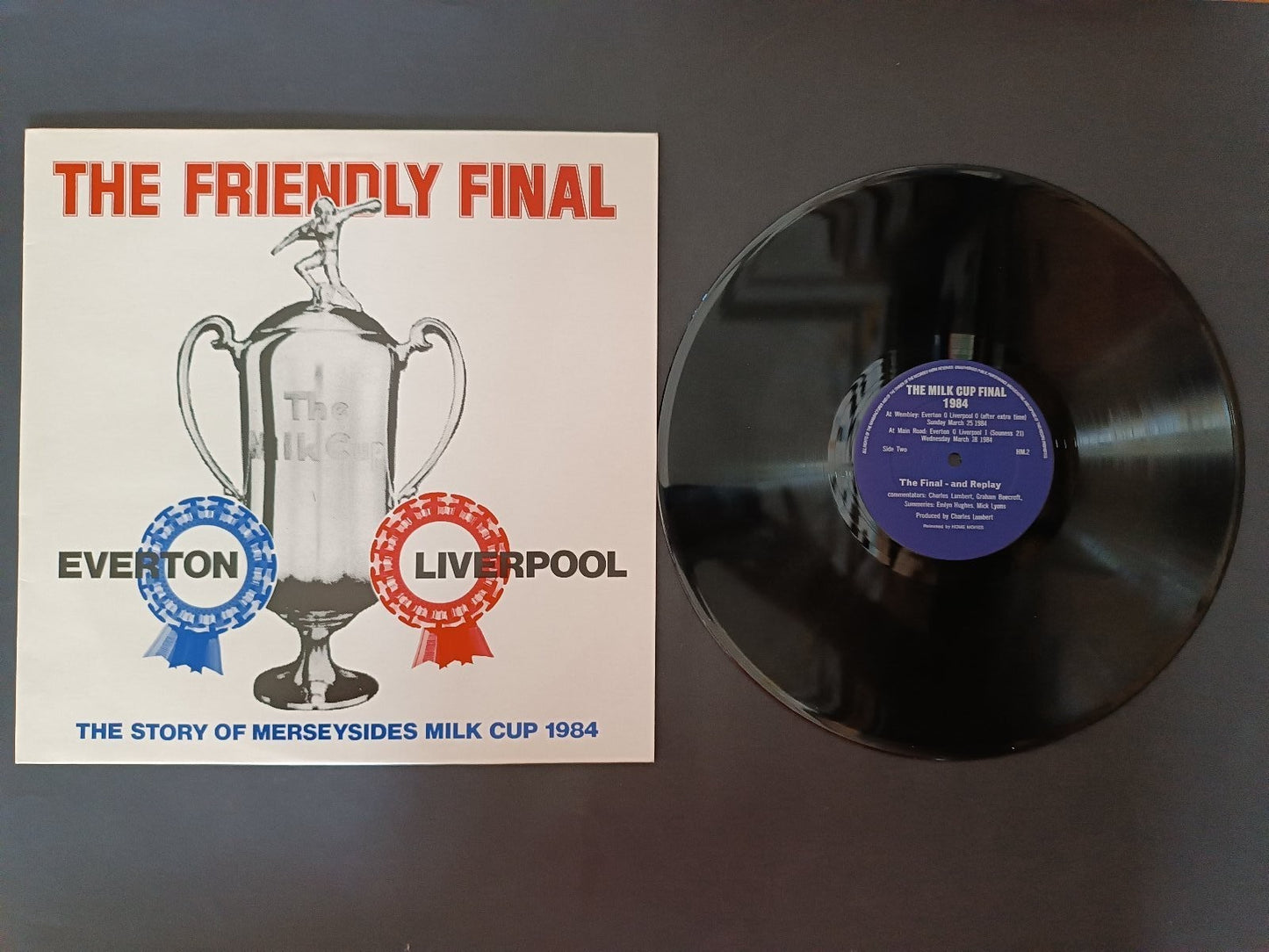 Disco THE FRIENDLY FINAL Everton Liverpool Milk Cup 1984 Final