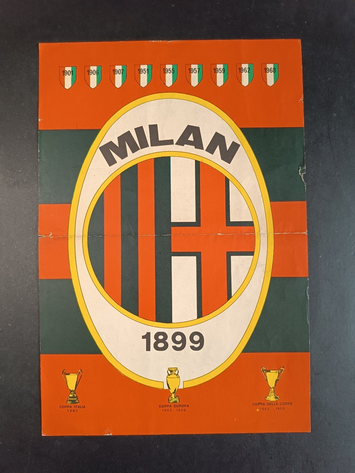 poster 9 SCUDETTI MILAN (32x21 cm)