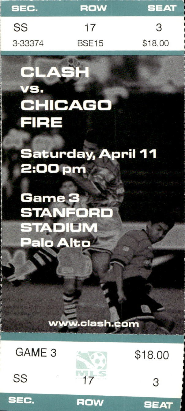 biglietto stadio CLASH VS CHICAGO FIRE