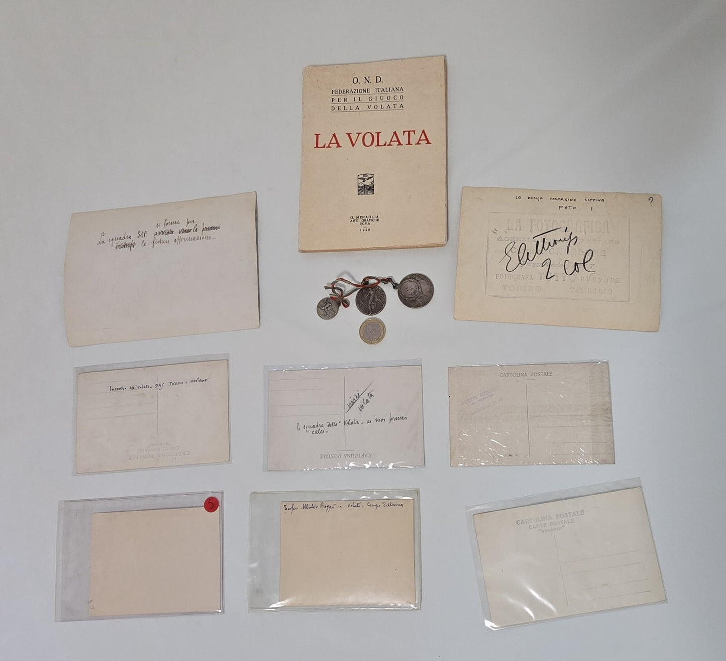 La VOLATA rari cimeli fotografici, medaglie e regolamento 1929 epoca ventennio