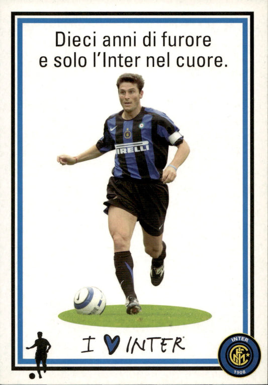cartolina calciatori Inter Zanetti 10 anni di furore