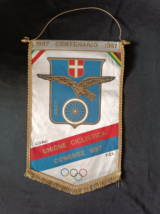 Gagliardetto Pennant Unione Ciclistica Comense 1887 Centenario Como Italia 1987