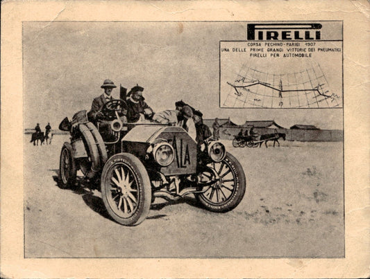 cartolina postcard Automobilismo Corsa Pechino - Parigi 1907