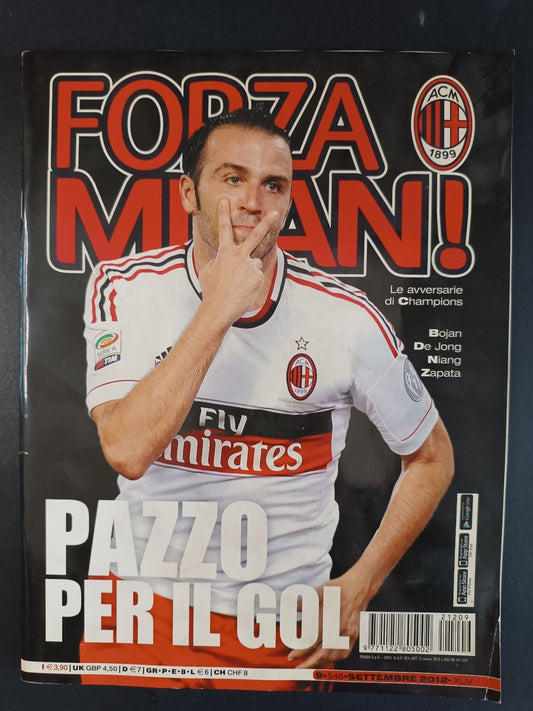 rivista FORZA MILAN - anno 2012 n 9 - Montolivo (con poster)