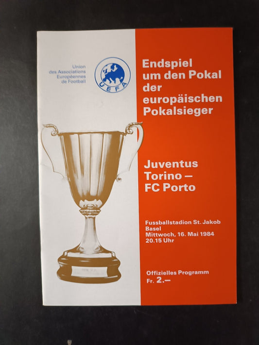 programma ufficiale COPPA UEFA JUVENTUS - FC PORTO 16 maggio 1984