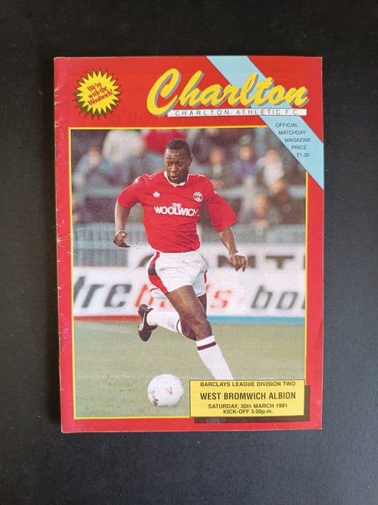 programma calcio Charlton Athletic vs West Bromich A. 91