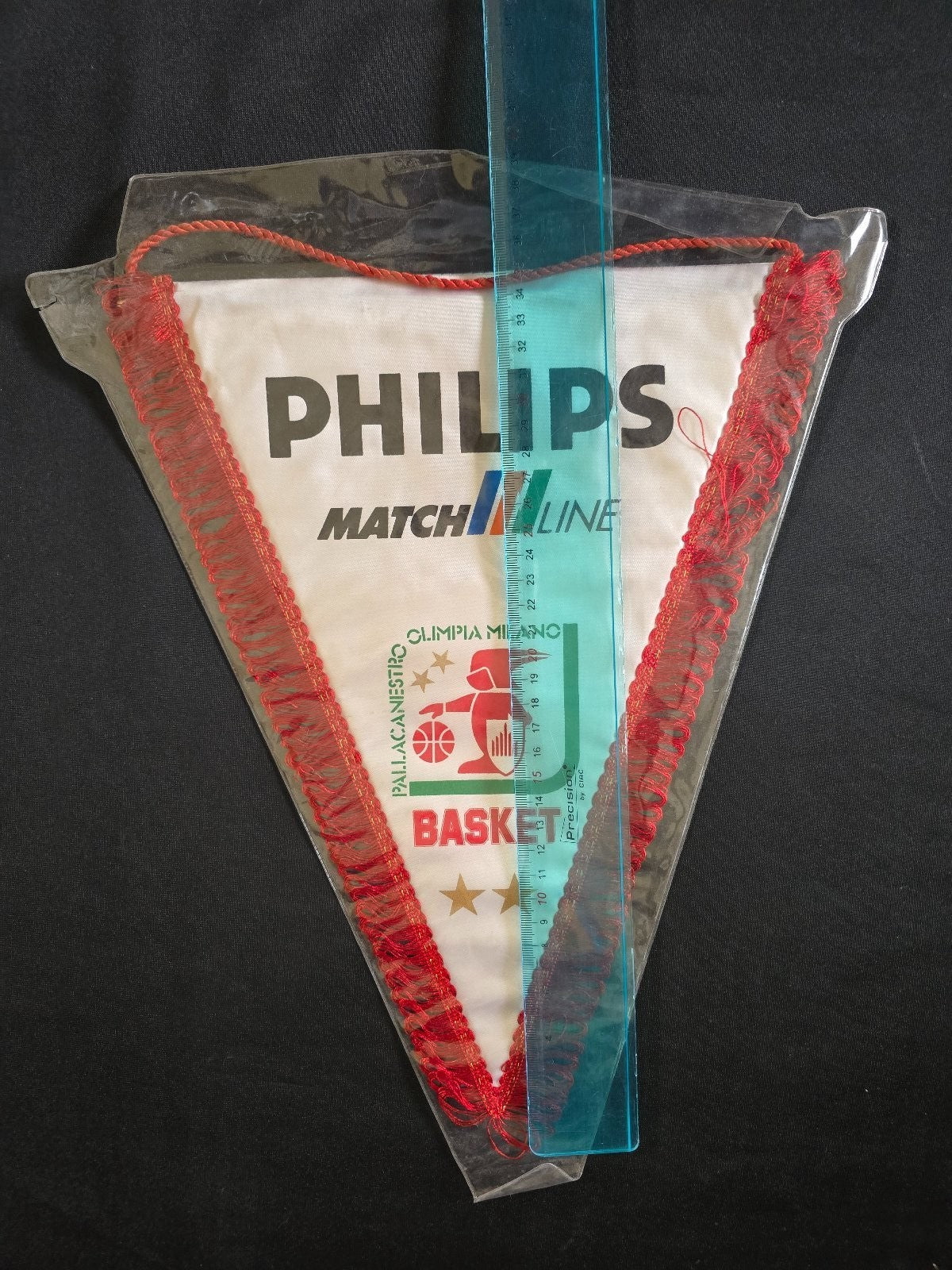 Gagliardetto Pennant  PHILIPS  Olimpia Milano Basket  originale
