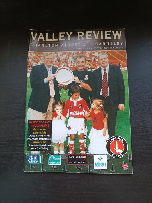 programma calcio Charlton Athetlic V Barnsley 7th 1999