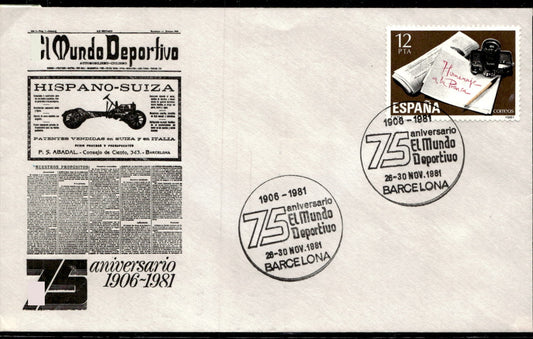 busta primo giorno El mundo deportivo Barcelona 1981