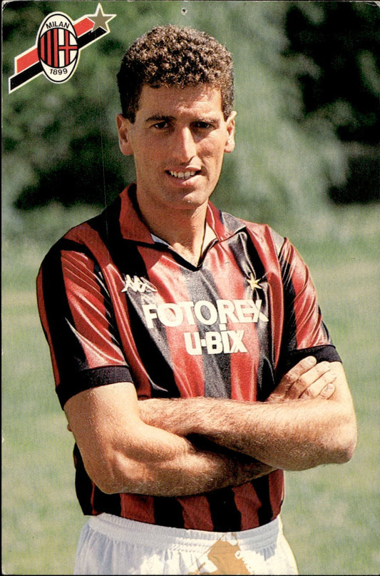 cartolina postcard Milan Calcio Sponsor FOTOREX Tassotti