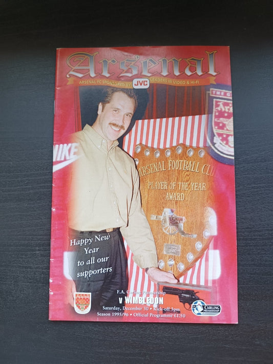 programma calcio Arsenal V Wimbledon 30th 1995