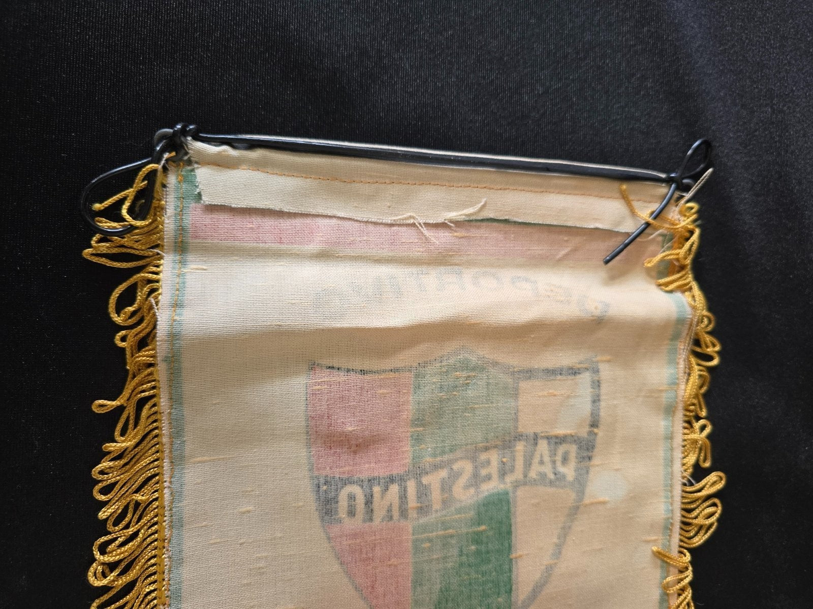 old Gagliardetto pennant banderin Deportivo Paestino Chile