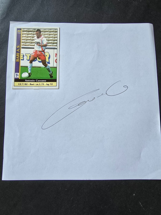 Autografo autograph originale su foglietto  Antonio Cassano (2)