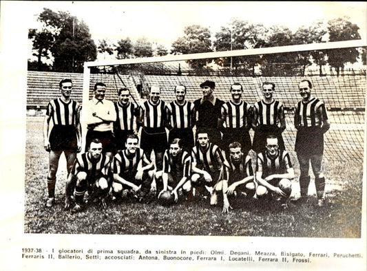 fotografia originale Inter 1937/38 formazione foto squadra MEAZZA
