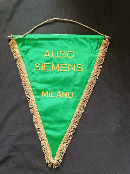 Gagliardetto Pennant AUSO Siemens Milano Italia Vintage