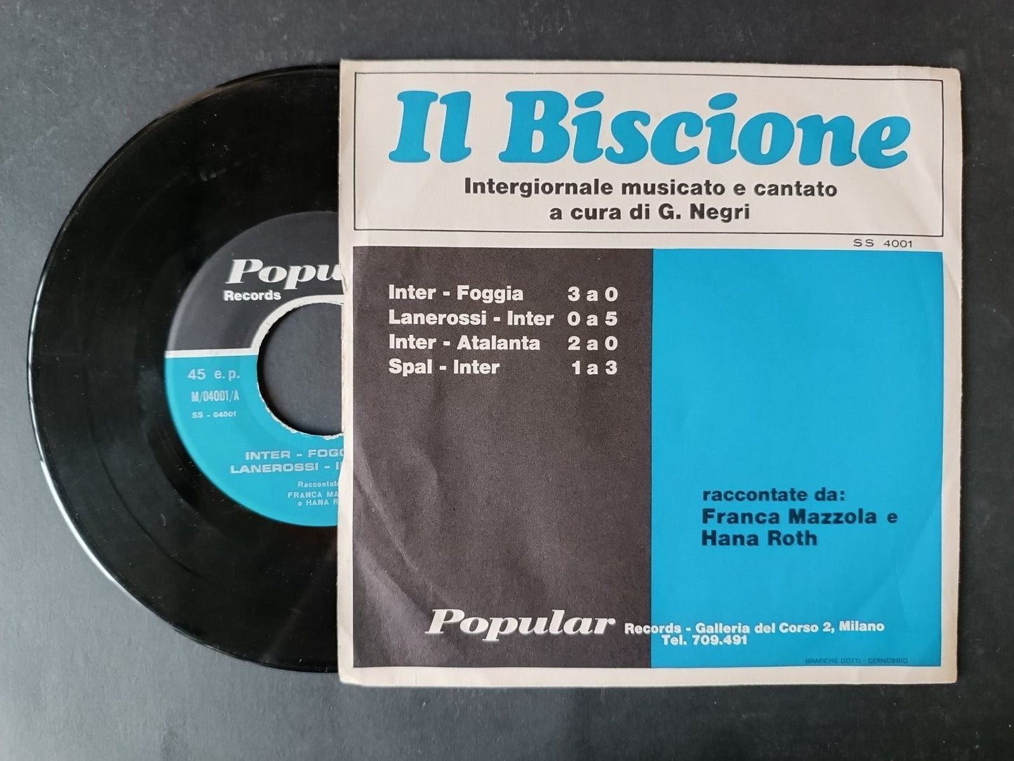Vinile 45 giri IL BISCIONE Inter