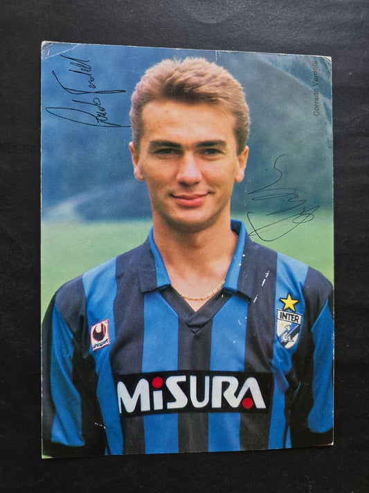 Autografo autograph originale su  Cartolina inter Corrado verdelli