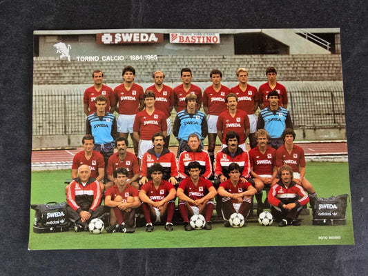 Cartolina Autografi stampati Torino Calcio 1984/85 ufficiale  adidas sweda