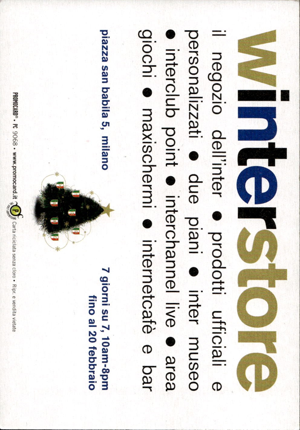 cartolina calciatori Inter 2009/10