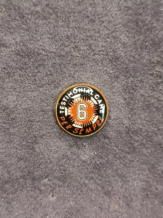 Old Pins Pin Badge Spilla A.C.Milan numero 6 testimoniale senza peidino 253