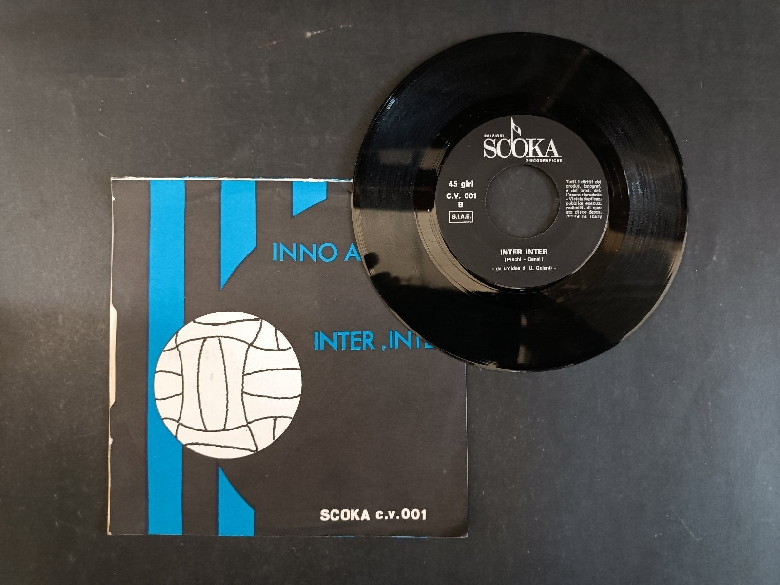 Vinile 45 giri INNO ALL'INTER Scoka Edizioni