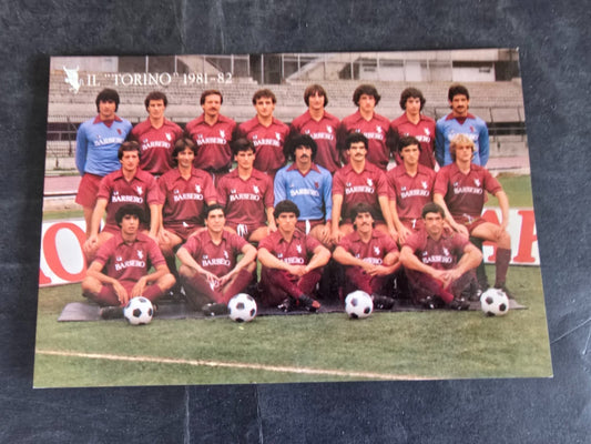 Cartolina Autografi stampati Torino Calcio 1981/82 ufficiale Tiko Barbero