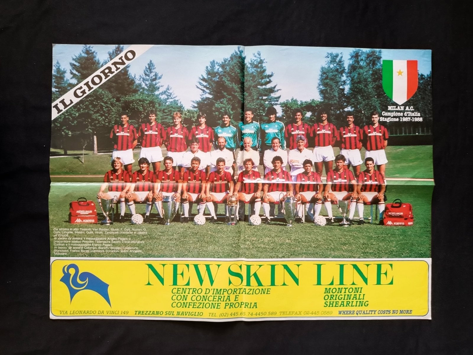 poster MILAN Campione d'Italia 1987-88 (50x70 cm)
