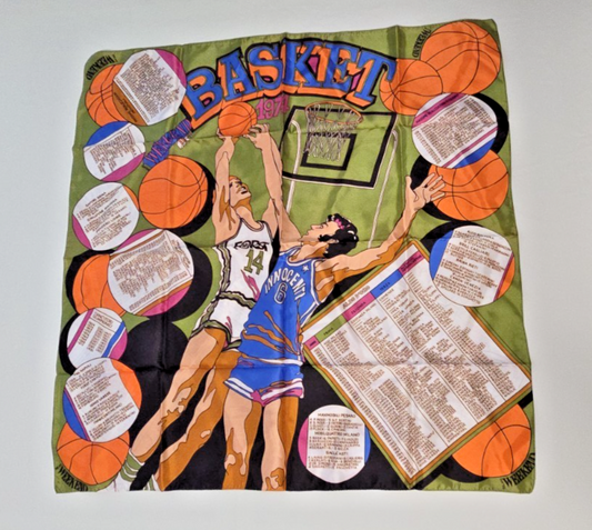 Bolaffi Weekend Foulard seta Campionato di Basket 1974 statistiche e formazioni