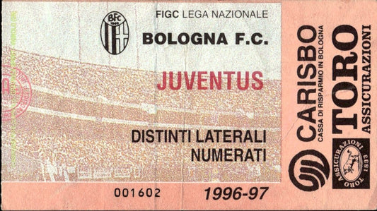 biglietto stadio BOLOGNA F.C - JUVENTUS 1996/97