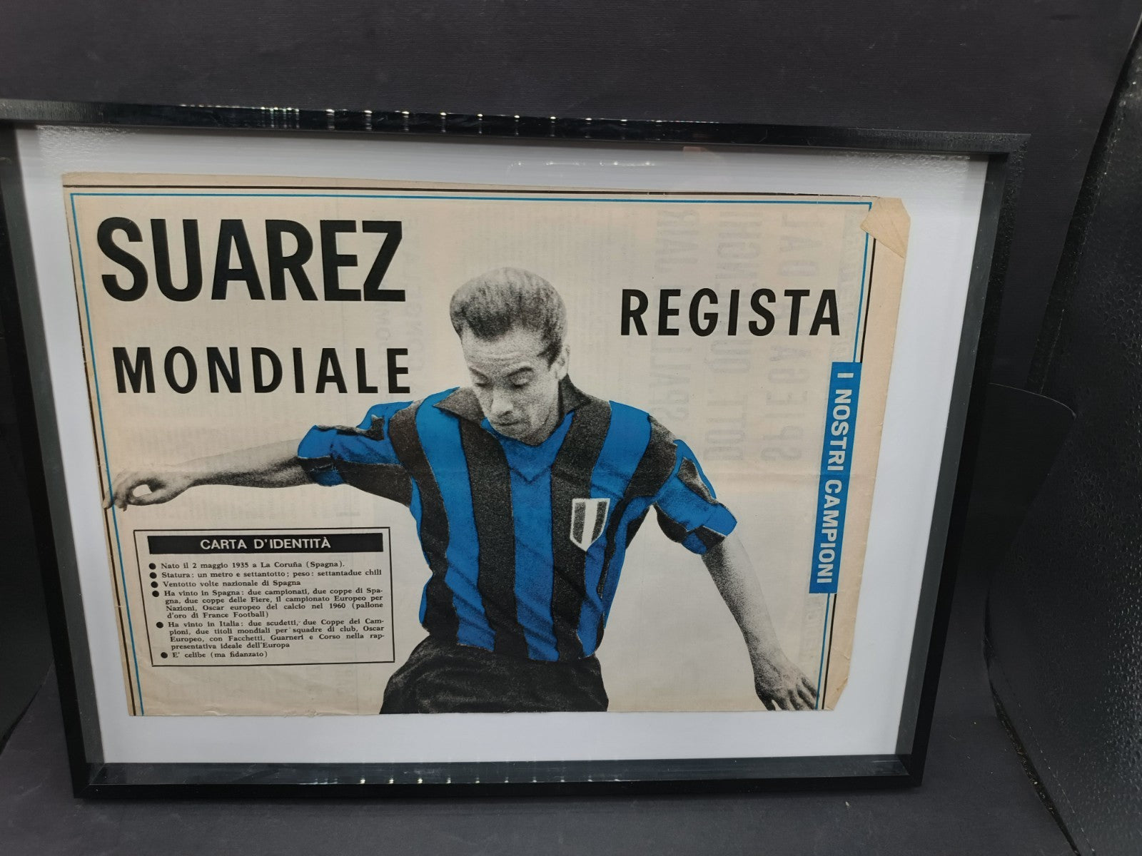 quadro SUAREZ Regista Mondiale - I nostri campioni Museo San Siro Arisi