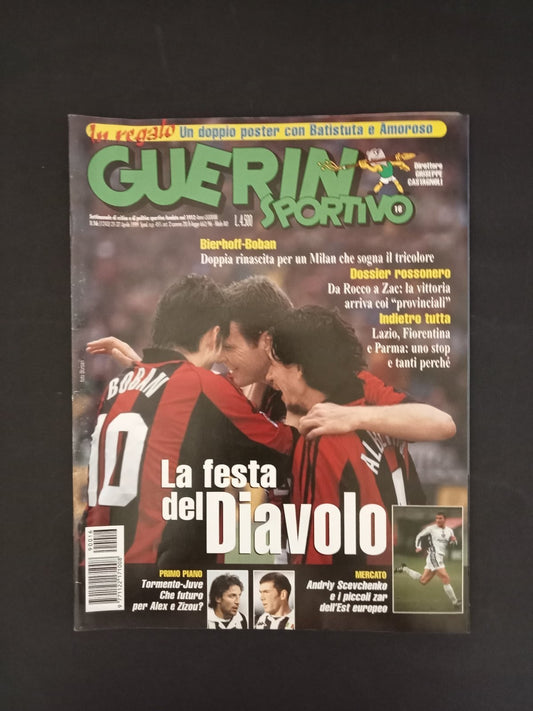 rivista GUERIN SPORTIVO anno 1999 numero 16 - Bierhoff e Boban (con poster)
