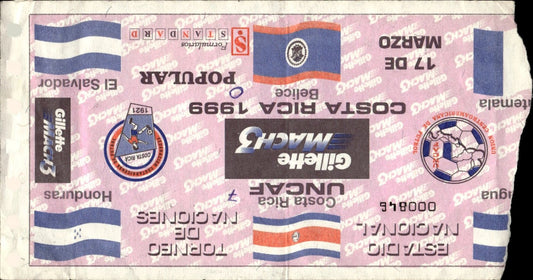 biglietto stadio COSTA RICA UNCAF - COSTA RICA 1999 BELICE N 000846