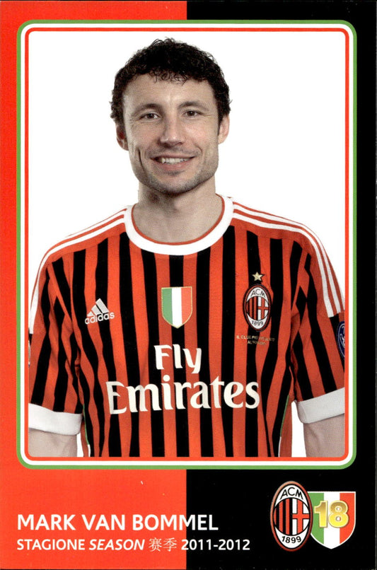 cartolina postcard Calcio Milan 2011-12 - Van Bommel