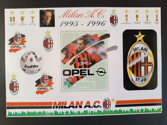 Adesivo MILAN - Composizione Berlusconi e Baresi  1995-1996