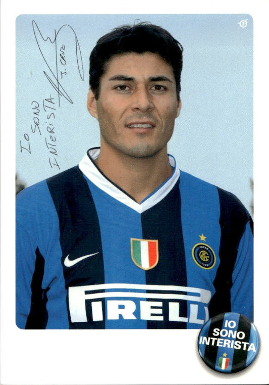 Cartolina calciatore Inter Julio Ricardo Cruz con autografo stampato