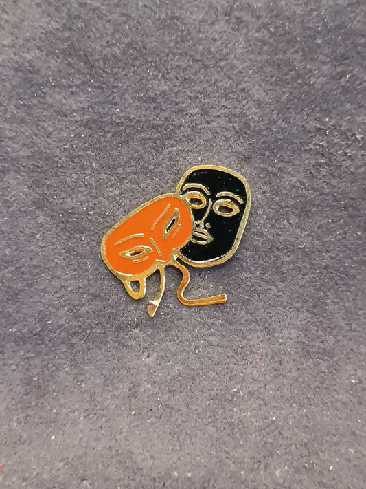 Old Pins Pin Badge Spilla A.C.Milan Maschere ROSSONERE no ferma piedino 441