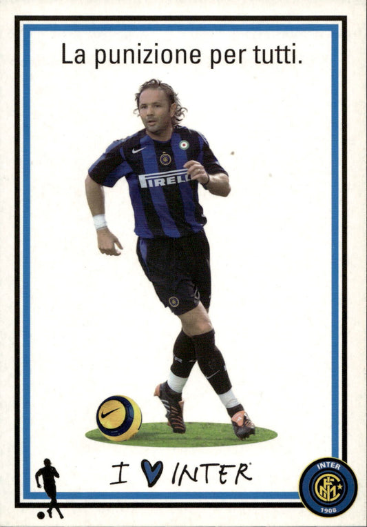 cartolina calciatori Inter Mihajlovic la punizione..