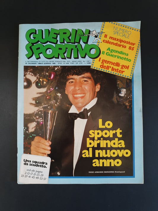 Rivista GUERIN SPORTIVO numero 1 anno 1985 Maradona (senza poster)