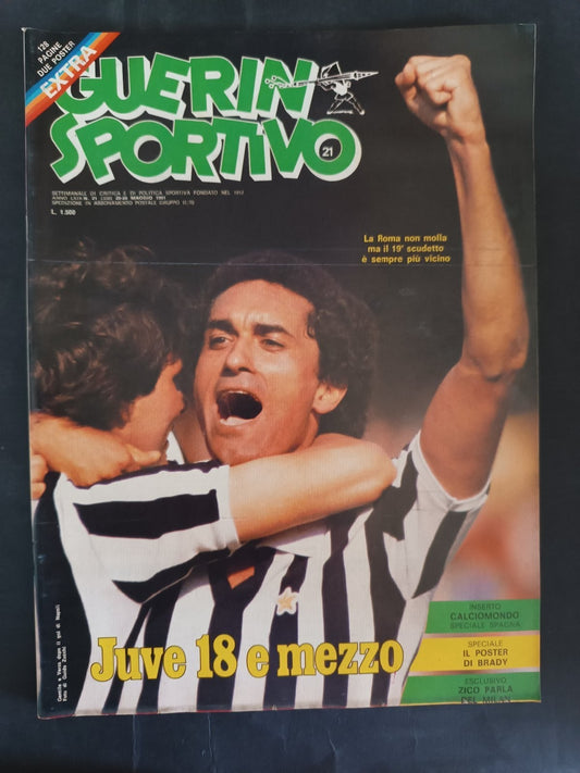 rivista Guerin Sportivo anno LXIX  nr 21 1981 con poster