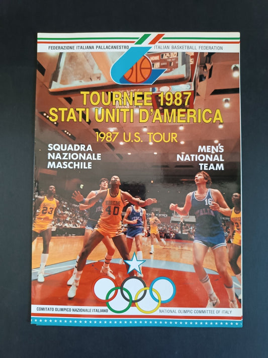 Opuscolo TOURNEE 1987 BASKET USA - fed. Italiana Pallacanestro