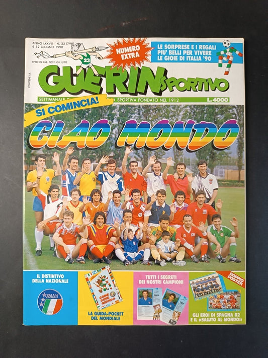 Rivista GUERIN SPORTIVO numero 23 anno 1990 (no guida e poster) Mancini