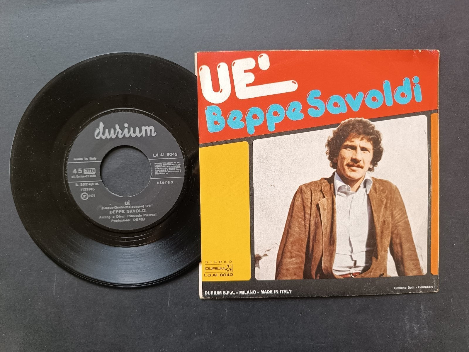 Vinile 45 giri UE' Beppe Savoldi