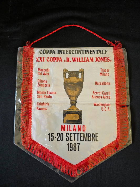 Gagliardetto  della Coppa Intercontinentale 1987  Tracer Olimpia MiLANO basket